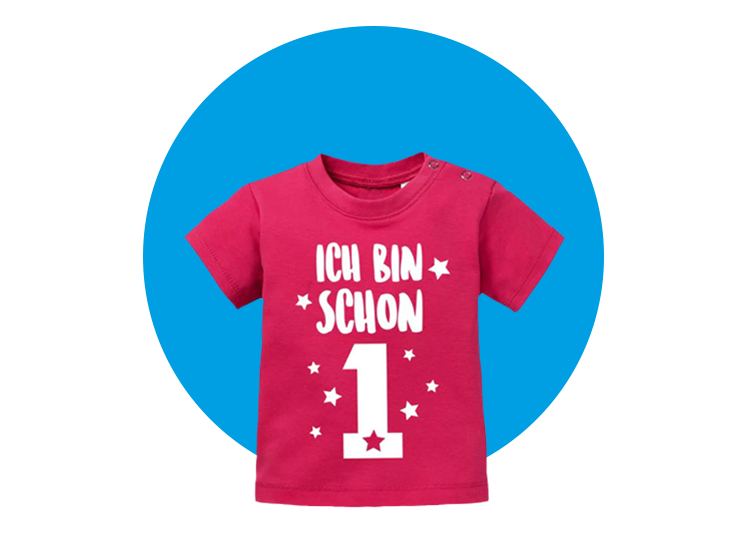 lustig bedrucktes t shirt zum geburtstag. Personalisiert für Kinder und Babys  zum ersten Geburtstag. Kinder Fun shirt