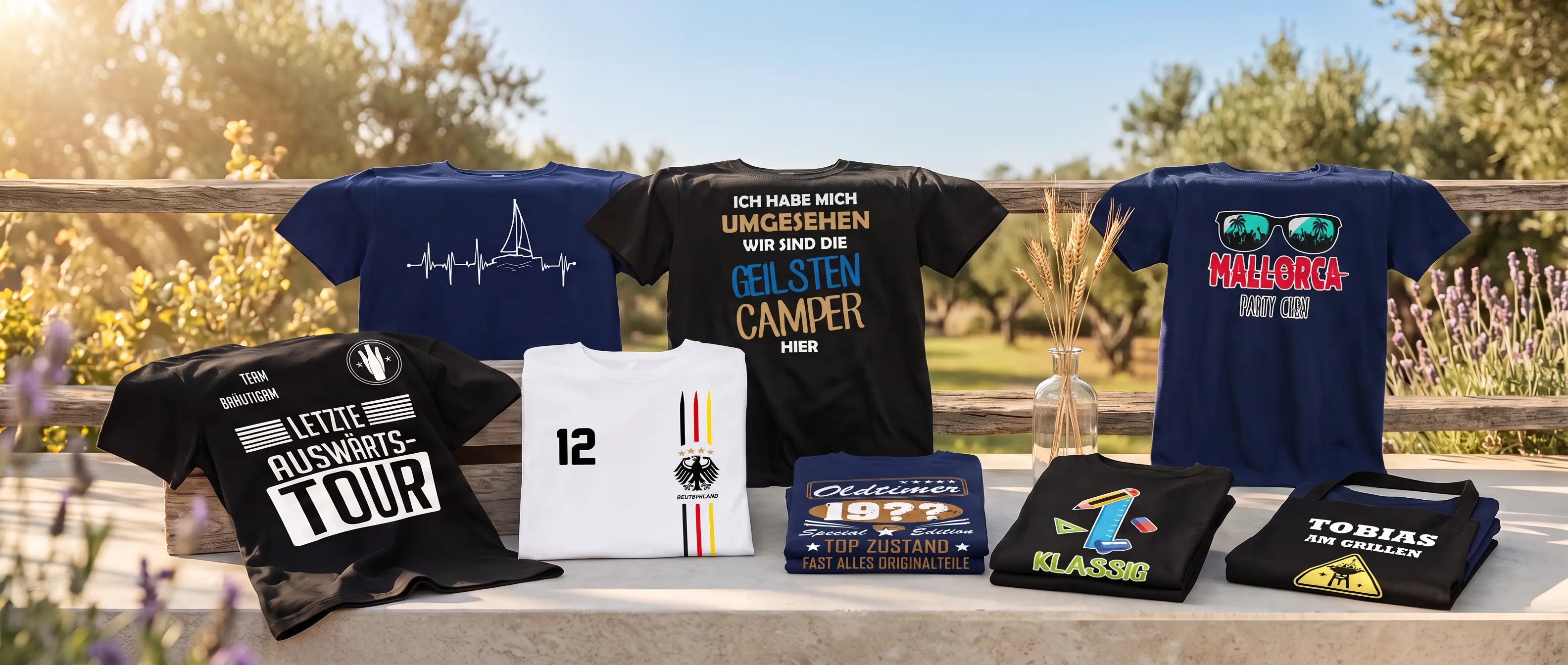 Lustige T-Shirts für JGA, Camping, Mallorca, Sport, Geburtstag und Grillen bei MyShirtStore