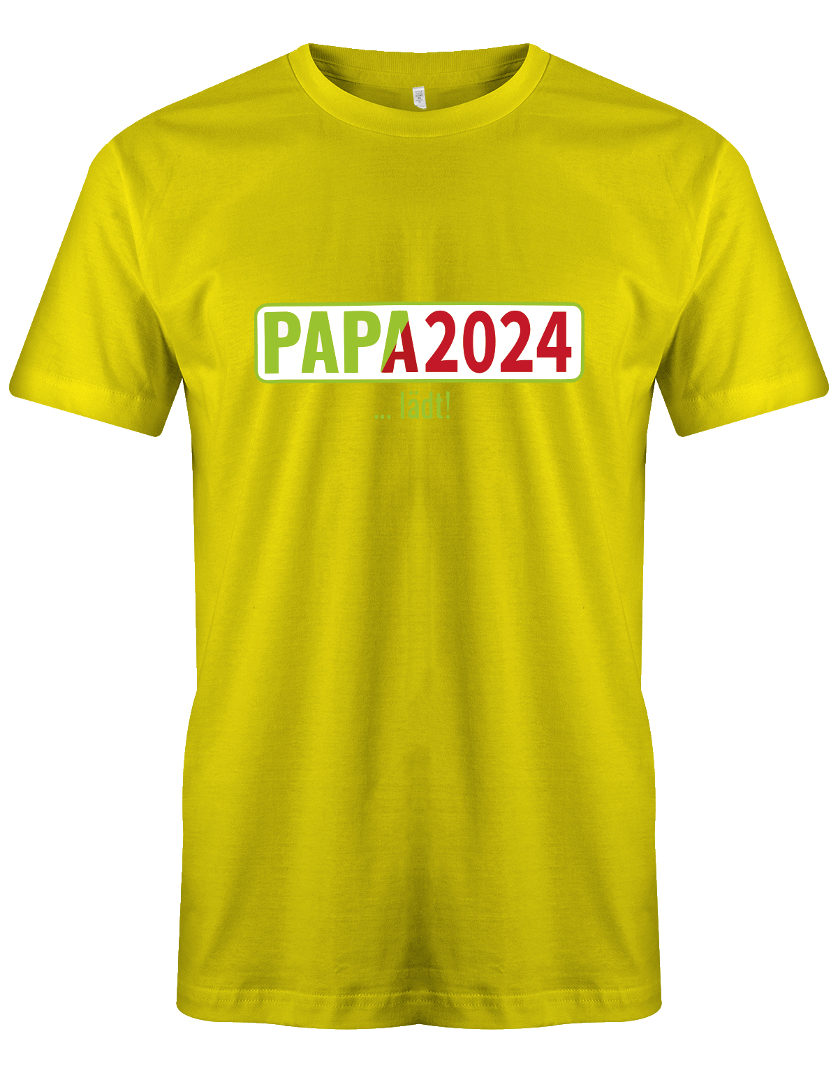 Papa 2024 lädt - loading - Werdender Papa Shirt Herren gelb