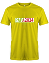 Papa 2024 lädt - loading - Werdender Papa Shirt Herren gelb