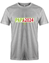 Papa 2024 lädt - loading - Werdender Papa Shirt Herren grau