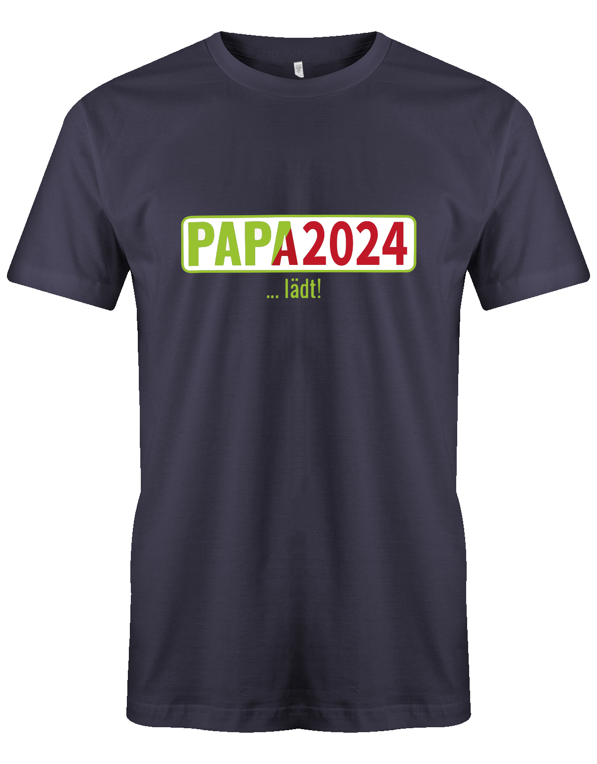 Papa 2024 lädt - loading - Werdender Papa Shirt Herren navy