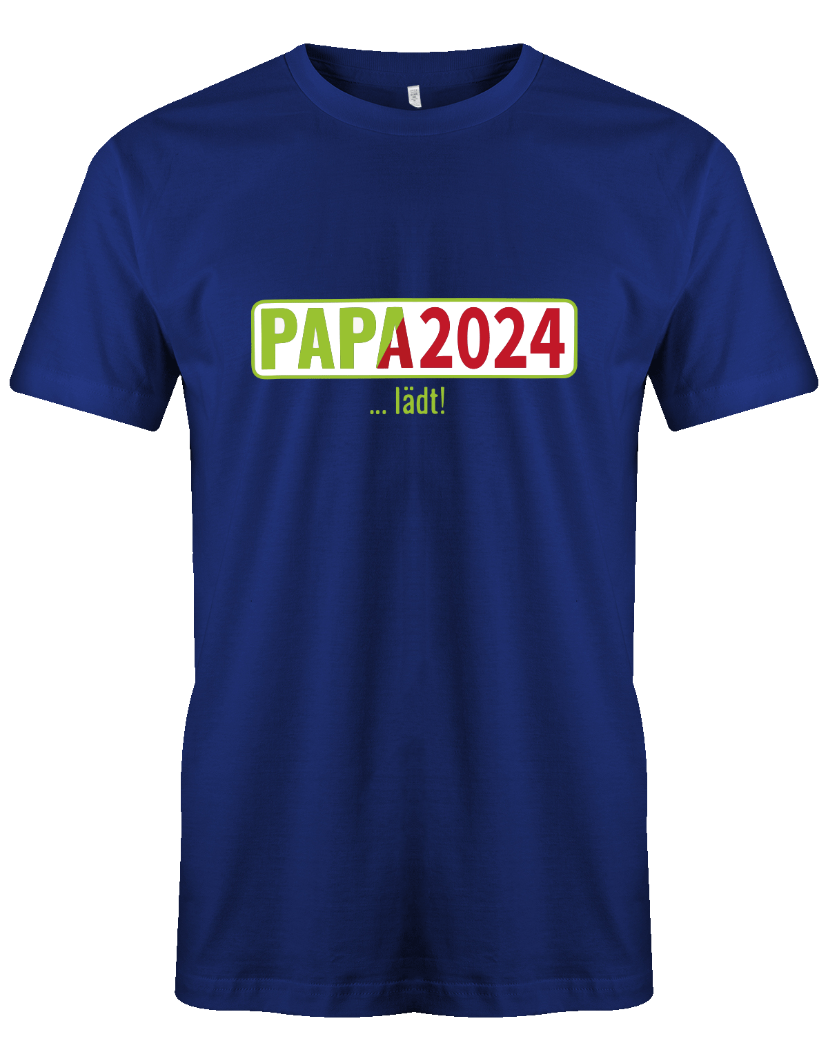 Papa 2024 lädt - loading - Werdender Papa Shirt Herren royalblau