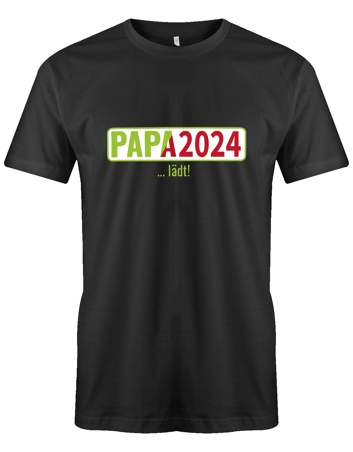 Papa 2024 lädt - loading - Werdender Papa Shirt Herren schwarz