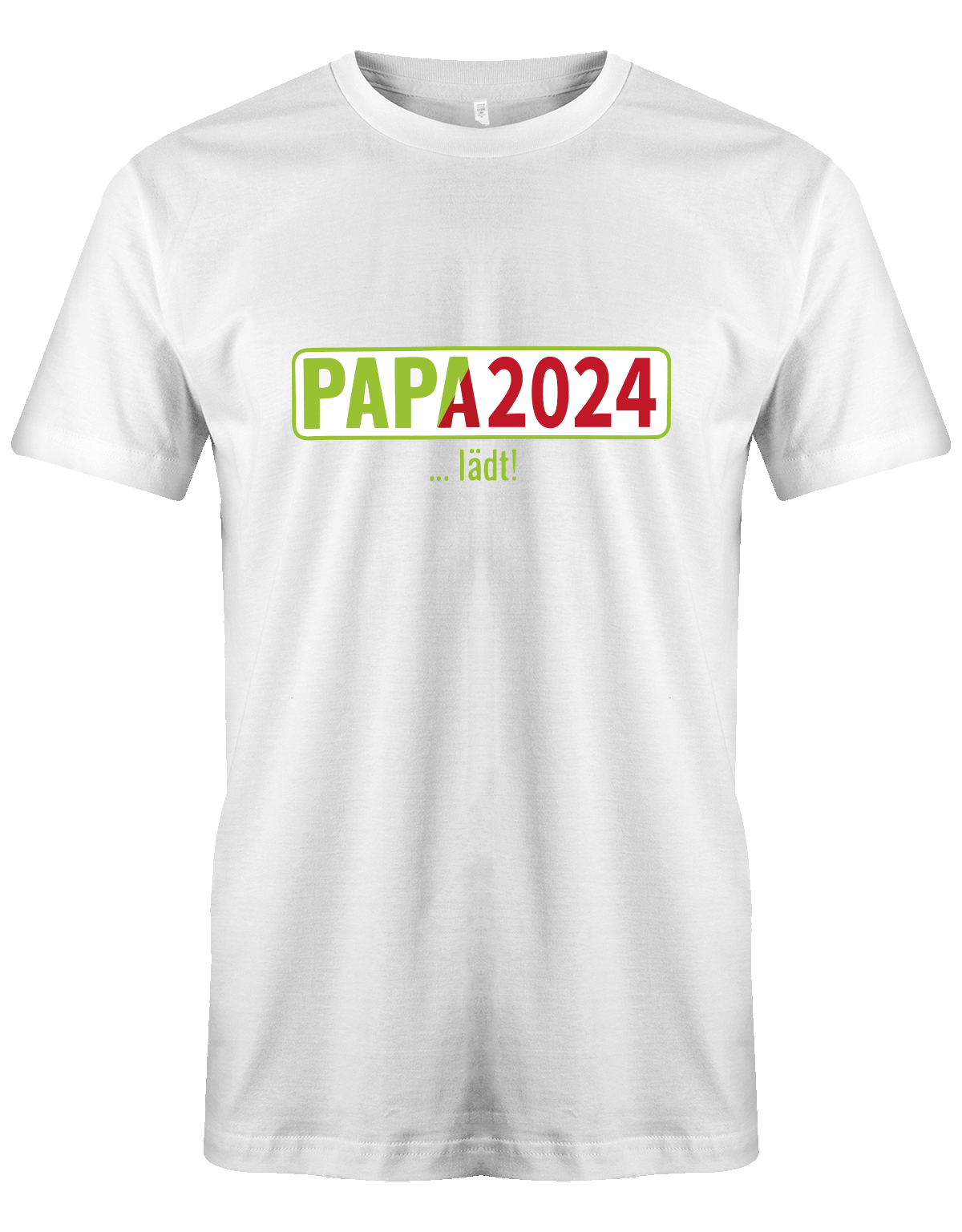 Papa 2024 lädt - loading - Werdender Papa Shirt Herren weiß