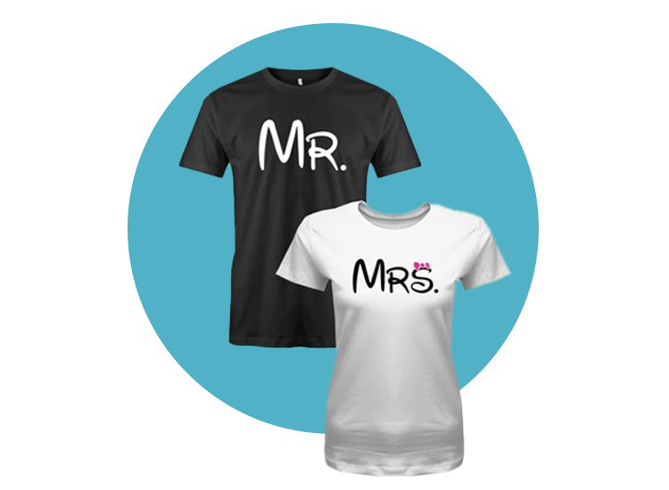 bedrucktes t shirt für paare. Partner T shirt und Couple tshirt  mit lustigem spruch. Das Geschenk für deinen partner