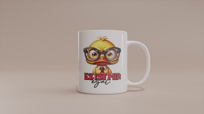 Video Tasse Es ist mir egal mit Entenmotiv
