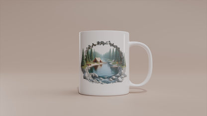 Video - Camping Tasse – 3D Effekt Motiv mit Zelt und Lagerfeuer