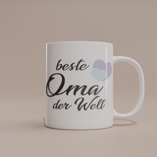 Video - Tasse Beste Oma der Welt – Herzmotiv