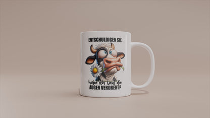 Video: Witzige Kuh Tasse mit dem Spruch „Habe ich laut die Augen verdreht?“