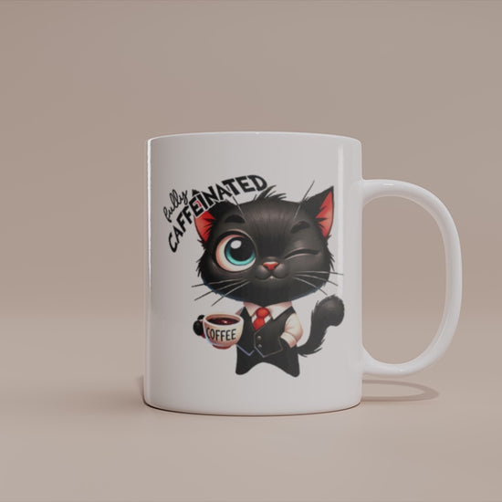 Video - Stimmungswechsel Tasse – Schwarze Katze Vor dem Kaffee / Nach dem Kaffee
