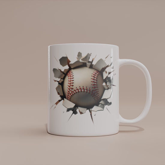 Video - Baseball Tasse – 3D Effekt Design für Sportfans