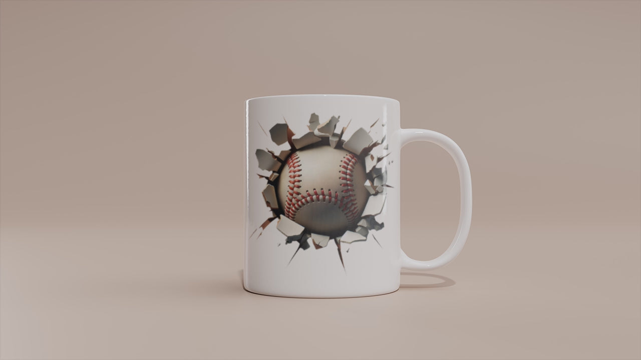 Video - Baseball Tasse – 3D Effekt Design für Sportfans