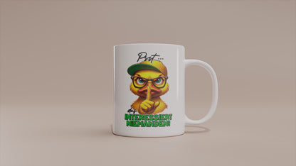 Video: Witzige Enten Tasse mit dem Spruch „Psst... das interessiert niemanden“.