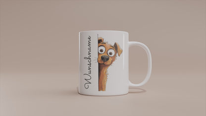 Video - Tasse mit Hund – Becher mit Wunschname