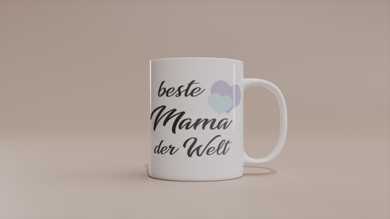 Video - Tasse Beste Mama der Welt – Geschenkidee mit Herzmotiv