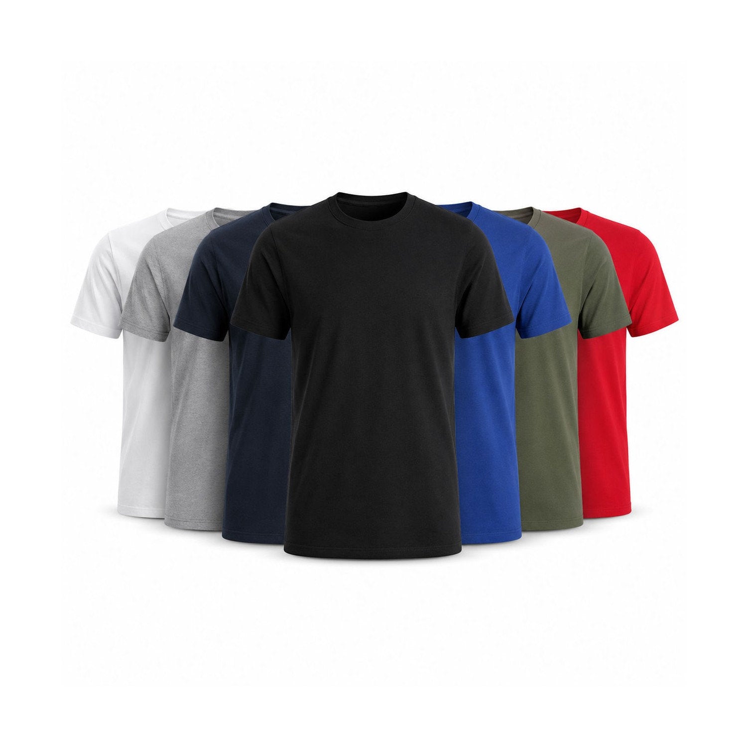 Herren T-Shirts - unbedruckt aus Baumwolle - Basic Rundhals - unsere Farbauswahl