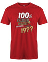 100Prozent-Premium-Qualit-t-shirt-seit-geburtsjahr-Herren-Geburtstag-Shirt-Lustiges T-Shirt zu Bedruckt Junge Lustig ist ein tolles  geschenk Jungen  geburtstag Junge  Geburtstag tshirt ✓ shirt geburtstag rot