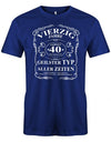 40 Jahre gereift zur Perfektion - geilster Typ aller Zeiten - T-Shirt 40 Geburtstag Männer myShirtStore Royalblau