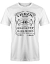 40 Jahre gereift zur Perfektion - geilster Typ aller Zeiten - T-Shirt 40 Geburtstag Männer myShirtStore Weiss