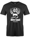 40 Alte Coole Sau Personalisiert mit Name - T-Shirt 40 Geburtstag Männer - 1983 myShirtStore 