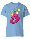 5-Geburtstag-Luftballon-Kerzen-Wunschname-Kinder-Shirt-Hellblau