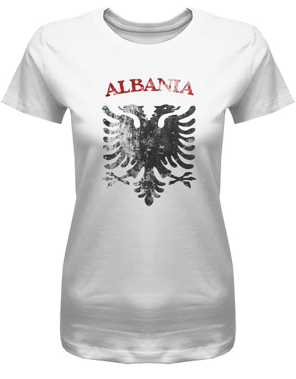 Albania-Vintage-Damen-Shirt-Weiss