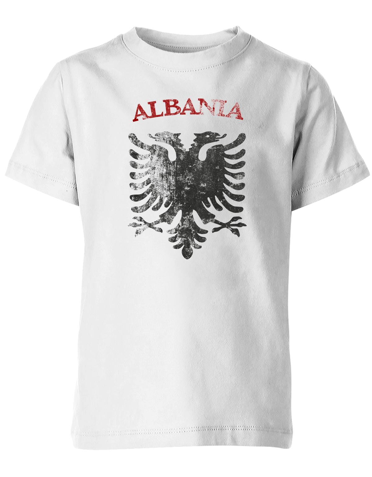 Albania-Vintage-Kinder-Shirt-Weiss