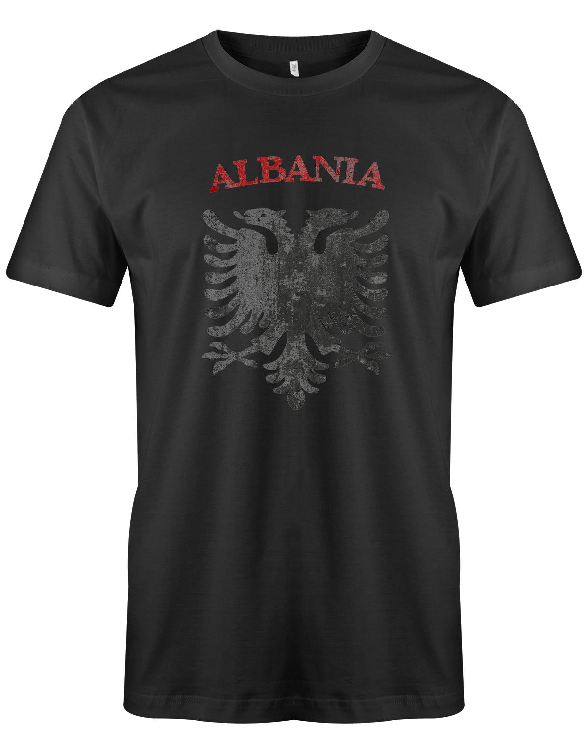 Albania - Vintage - EM WM - Fan - Albanien - Herren T-Shirt Schwarz