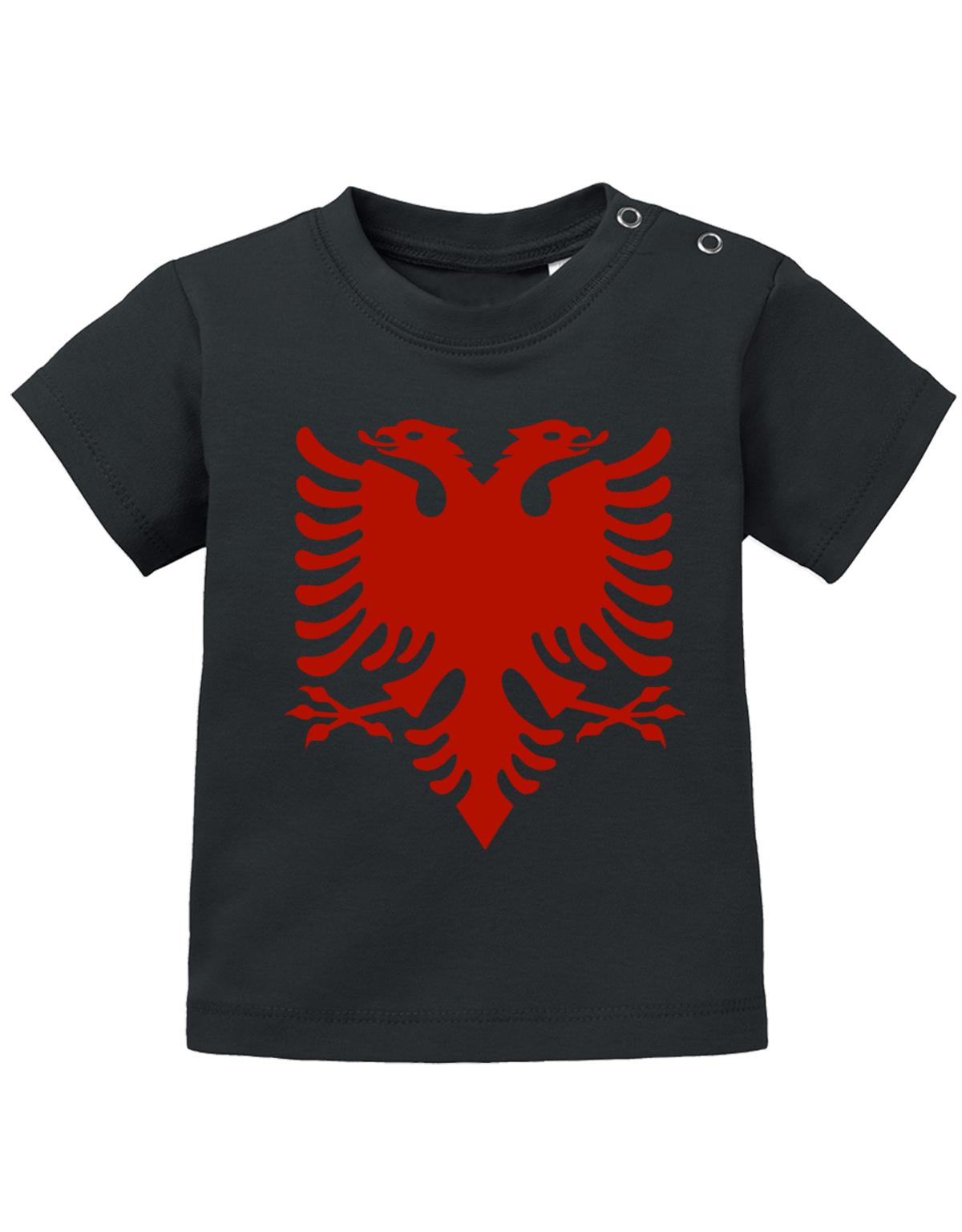 Albanien T Shirt für Junge und Mädchen. Albanische Flagge Design. Schwarz
