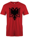 Albanien Adler - Albania - EM WM - Fan - Herren T-Shirt Rot