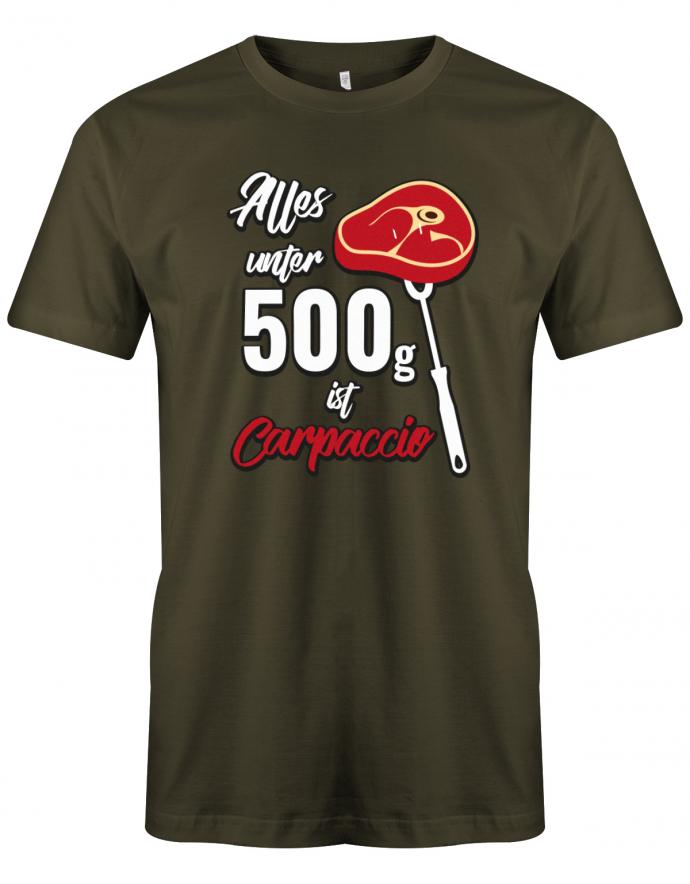 Griller BBQ Tshirt - Alles unter 500 g ist Carpaccio Army