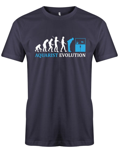 Aquarist-Evolution-Herren-Shirt-Aquarium-Navy