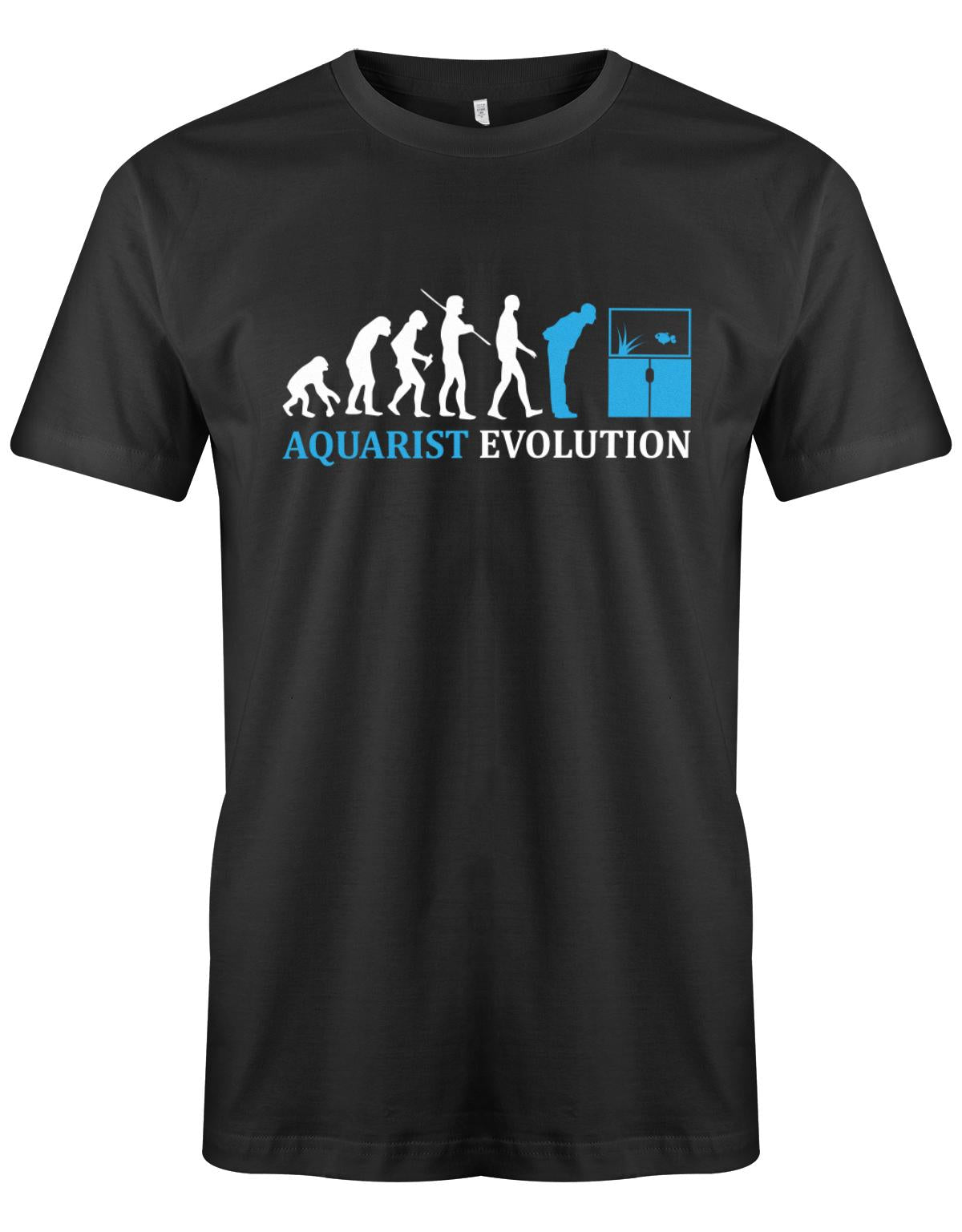 Aquarist-Evolution-Herren-Shirt-Aquarium-Schwarz
