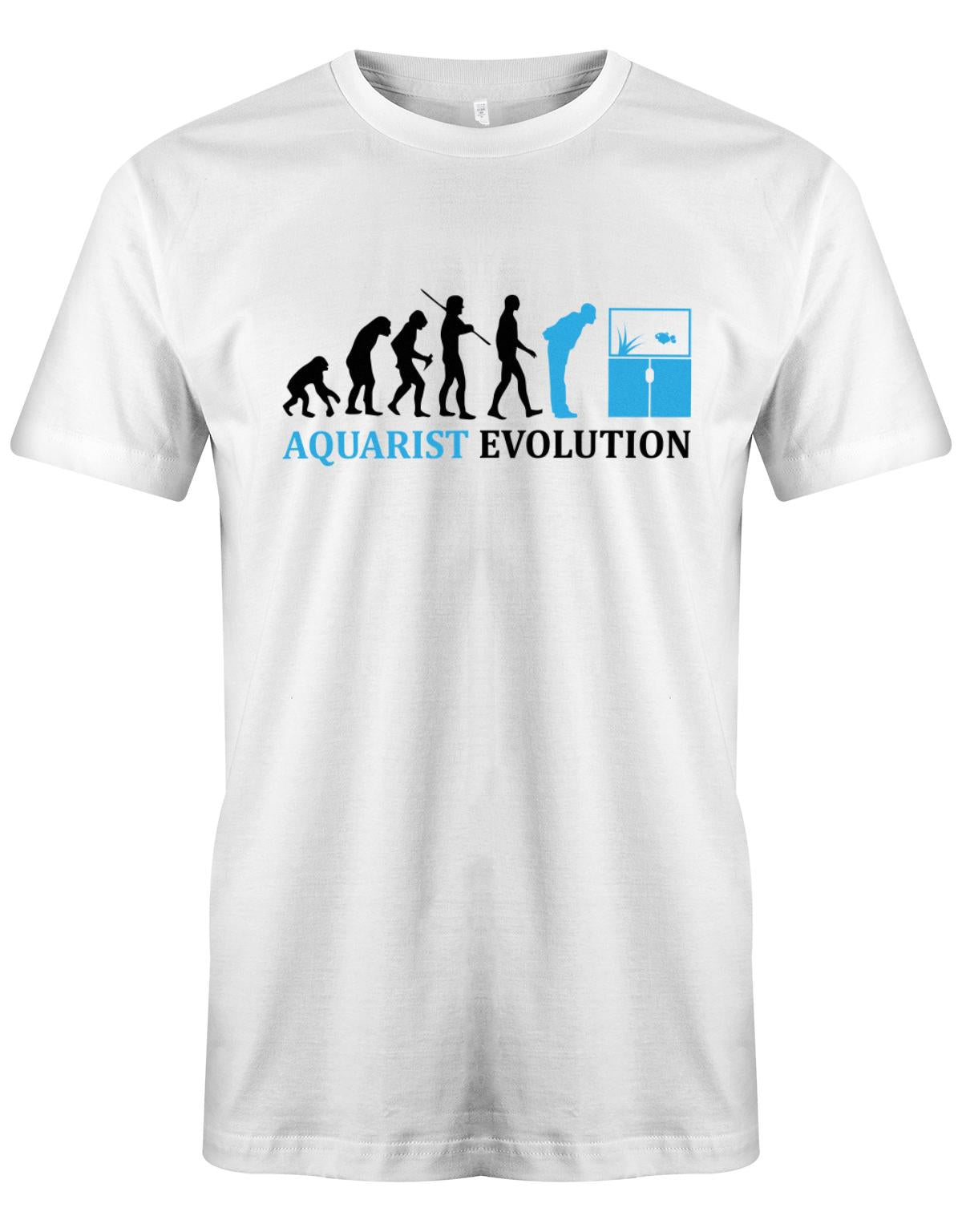 Aquarist-Evolution-Herren-Shirt-Aquarium-Weiss