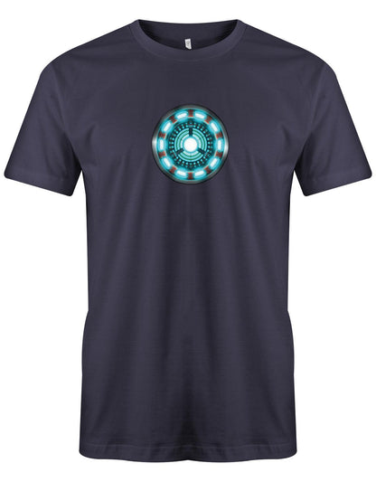 Arc-reactor-Herren-Shirt-Superhelden-Navy