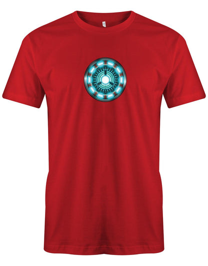 Arc-reactor-Herren-Shirt-Superhelden-Rot