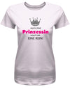 Auch-eine-Prinzessin-haut-dir-eine-rein-Damen-Shirt-Rosa