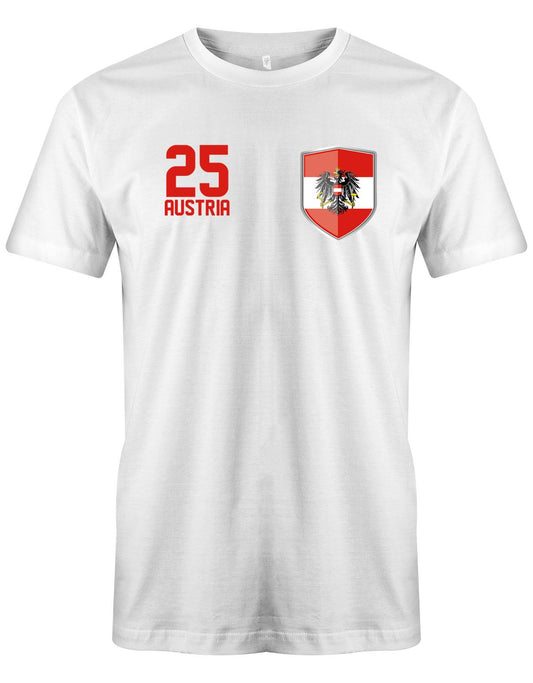 Austria-25-Wappen-Herren-Shirt-Weiss