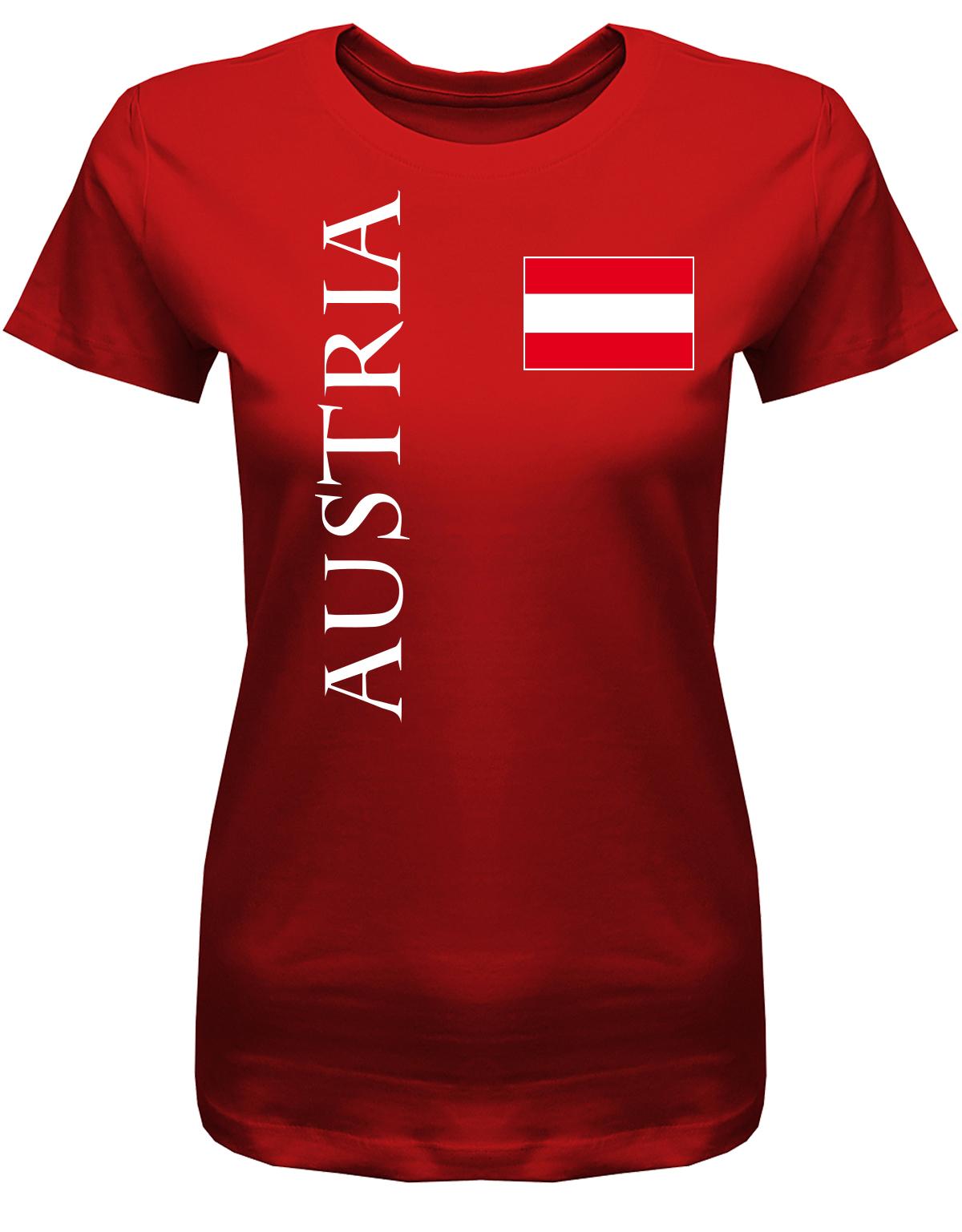 Austria-Fahne-Damen-Shirt-Rot