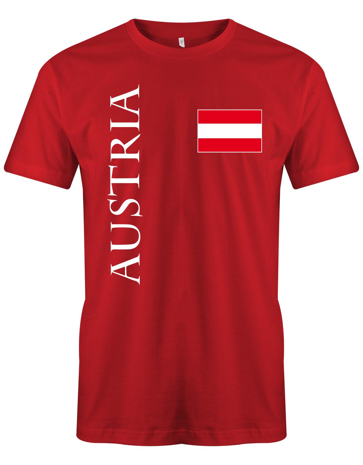 Austria-Fahne-Herren-Shirt-Rot