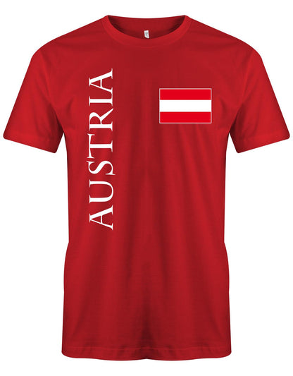 Austria-Fahne-Herren-Shirt-Rot
