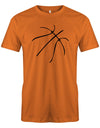 Basketball Orange Shirt. Basketball Optik, Design Männer Shirt.