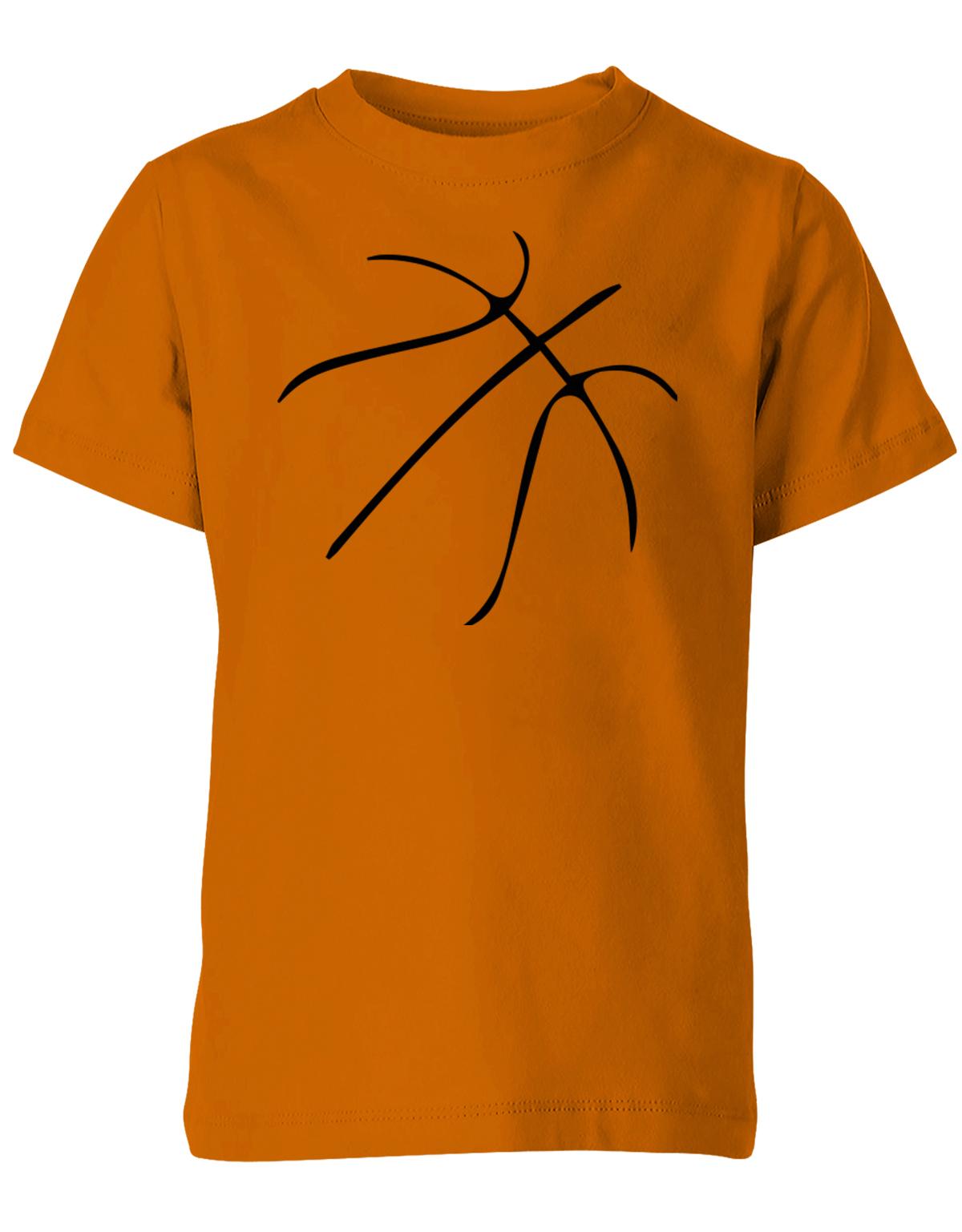 BAsketball-Muster-Kinder-Shirt-Orange