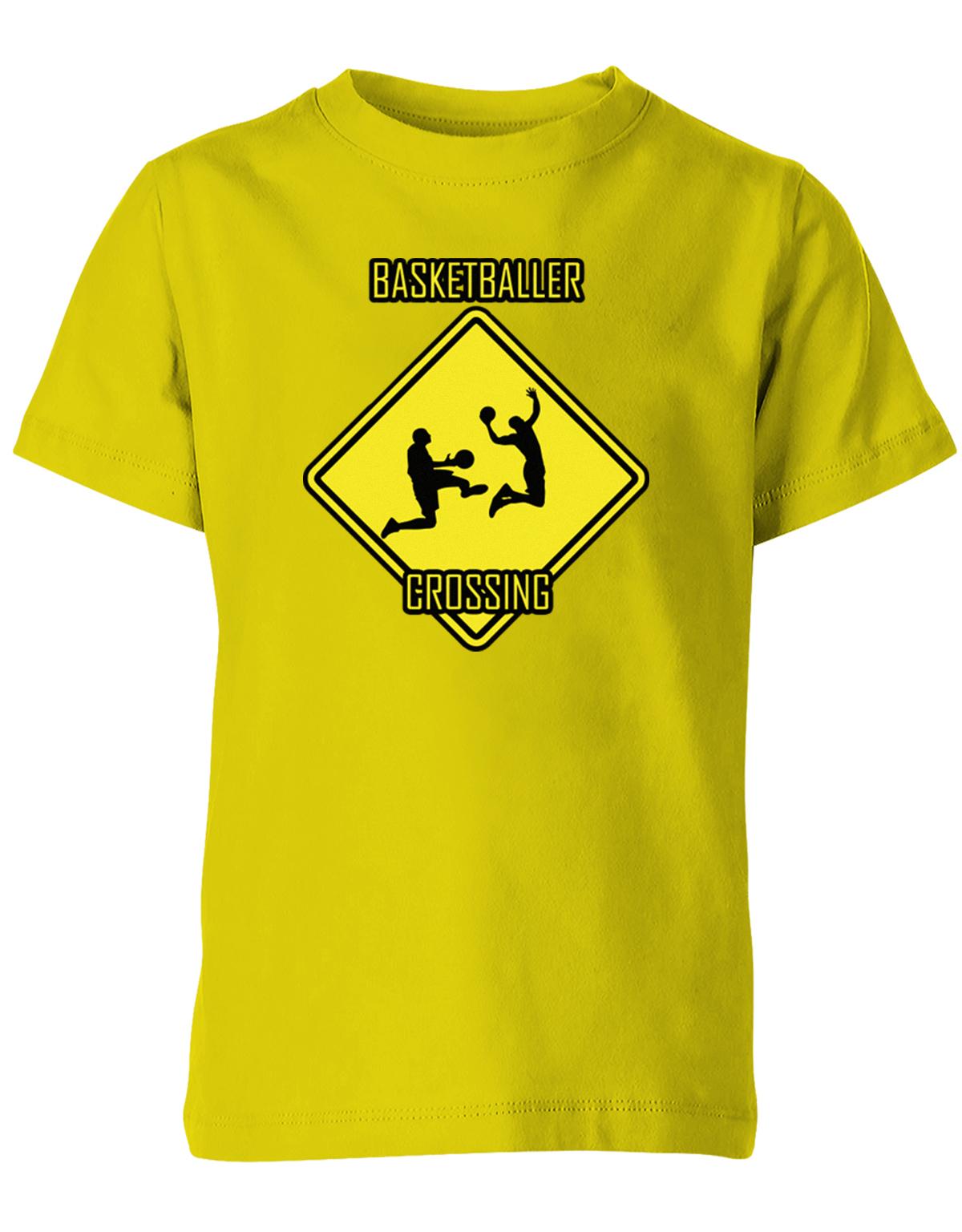BAsketballer-Crossing-Kinder-Shirt-Gelb