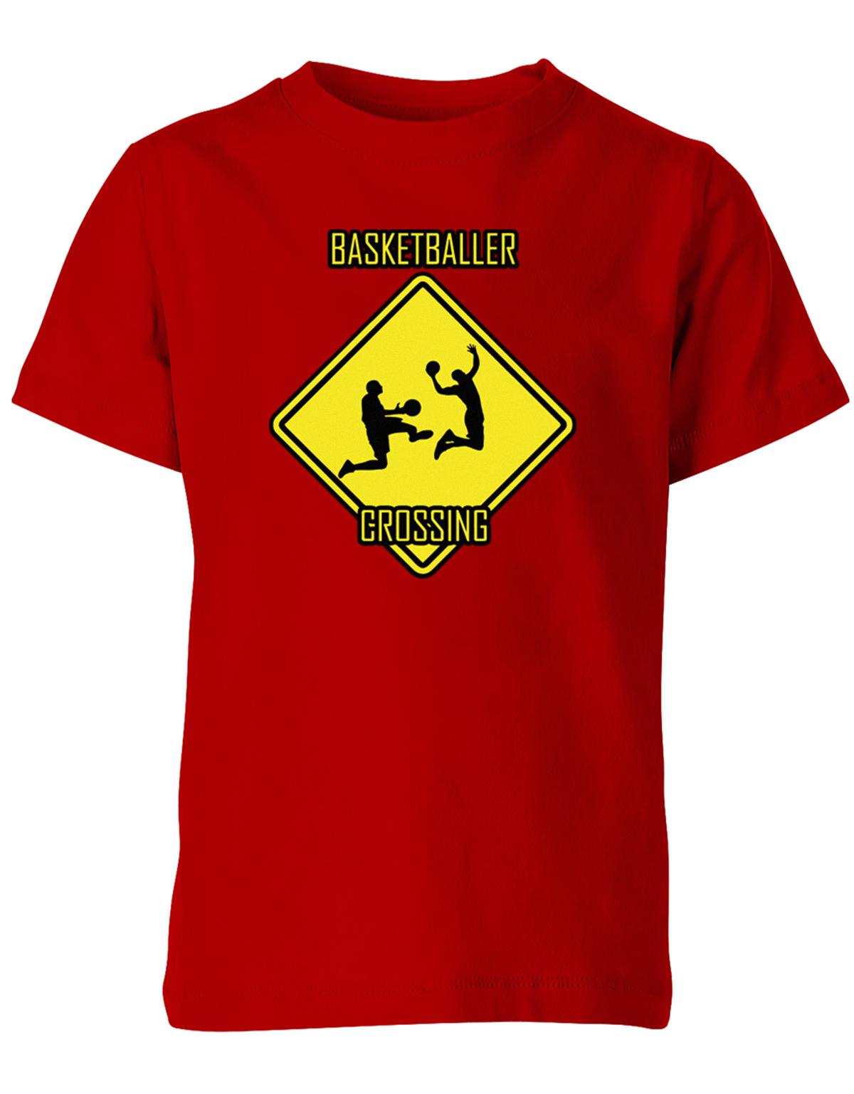 BAsketballer-Crossing-Kinder-Shirt-Rot