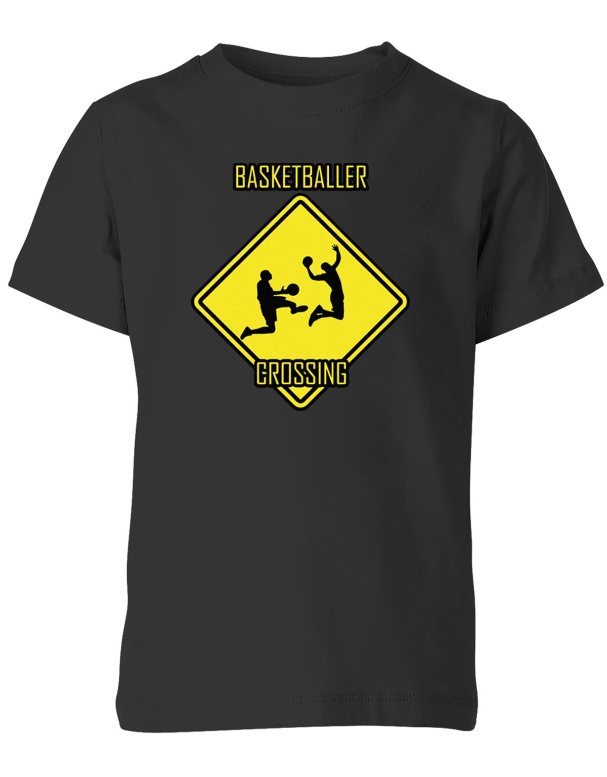 BAsketballer-Crossing-Kinder-Shirt-SChwarz