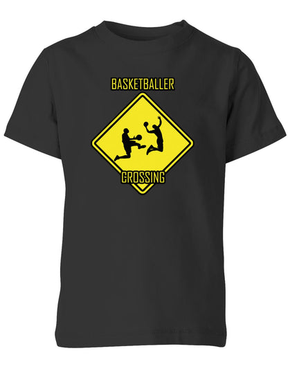BAsketballer-Crossing-Kinder-Shirt-SChwarz