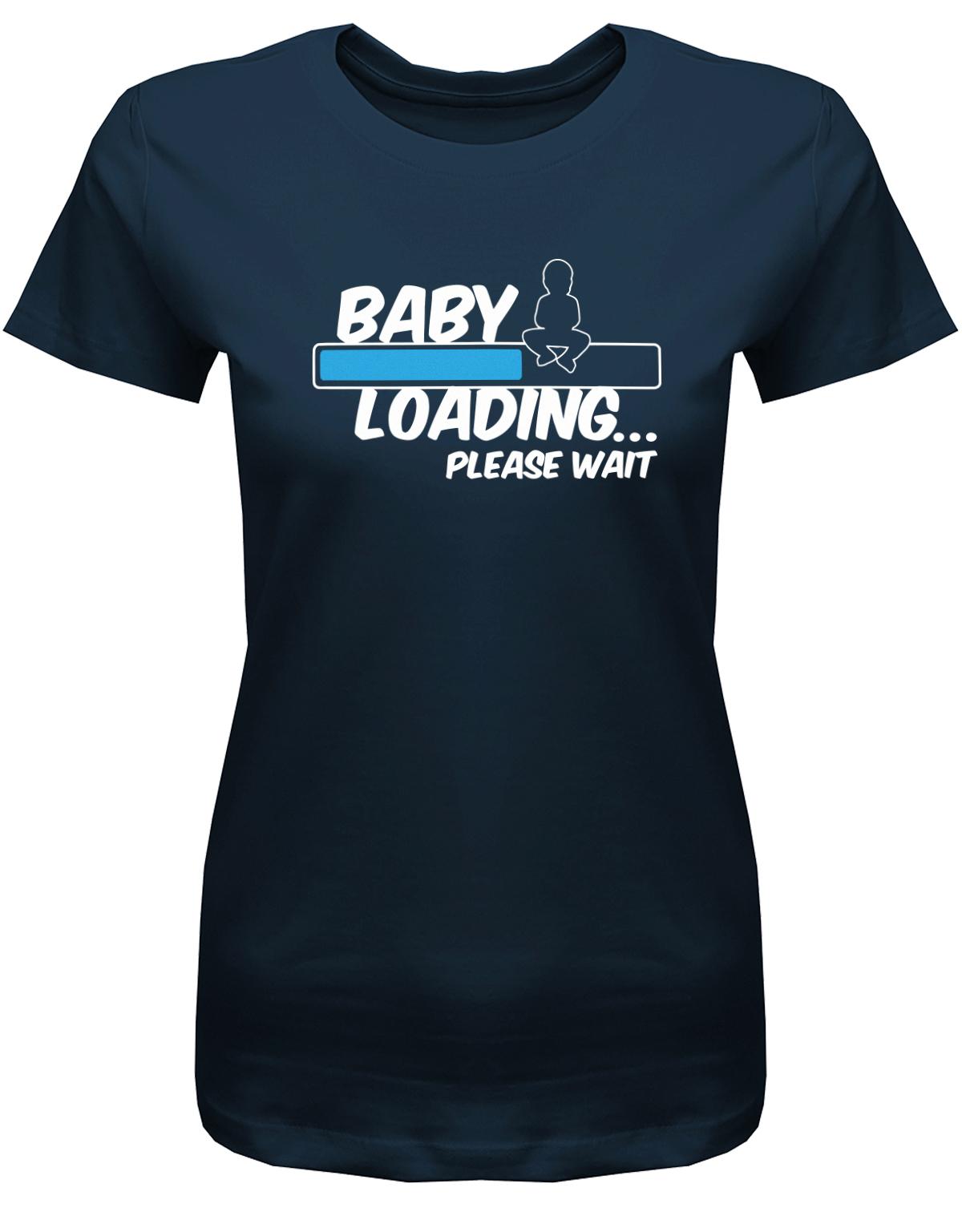 Baby-Loading-Blau-Damen-Shirt-Navy