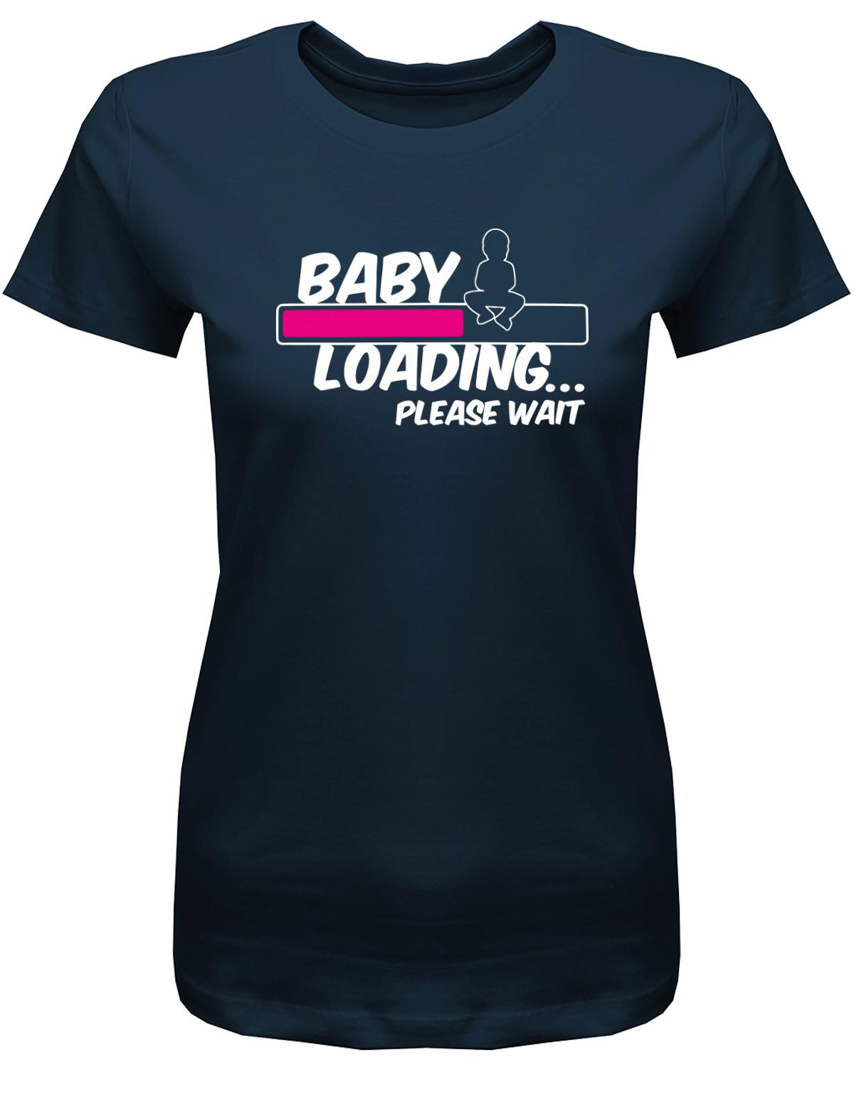 Baby-Loading-Pink-Damen-Shirt-Navy